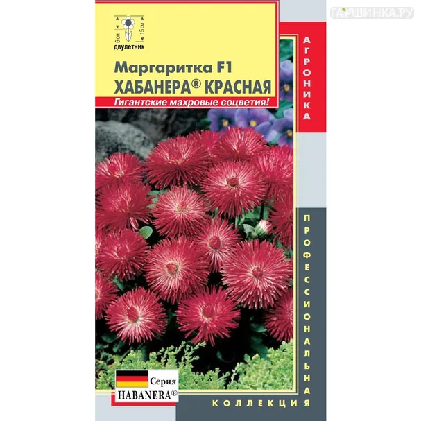 Маргаритка Хабанера Красная F1 (серия Habanera) 5 шт, Плазменные семена