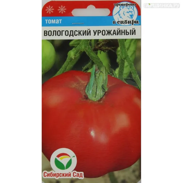 Томат Вологодский урожайный ЦП 20 шт, Семена Сибсад