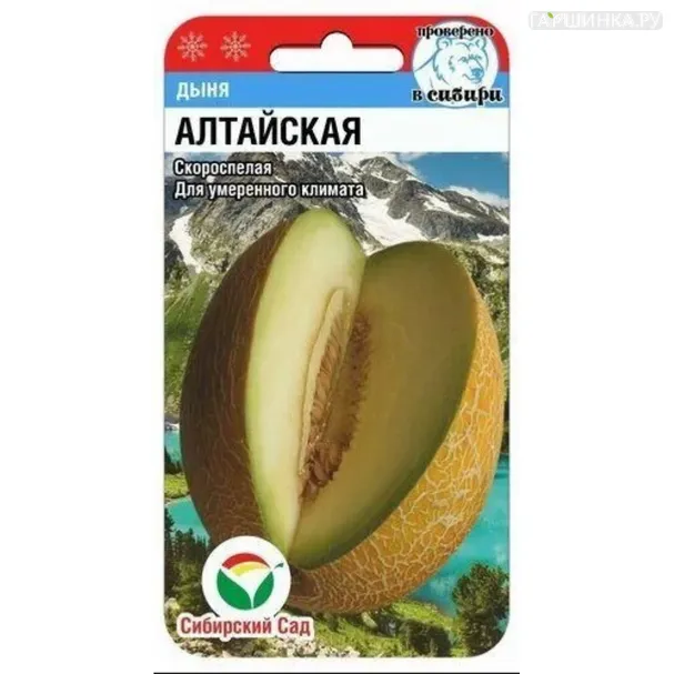 Дыня Алтайская 7шт ц/п, Семена Сибирский сад