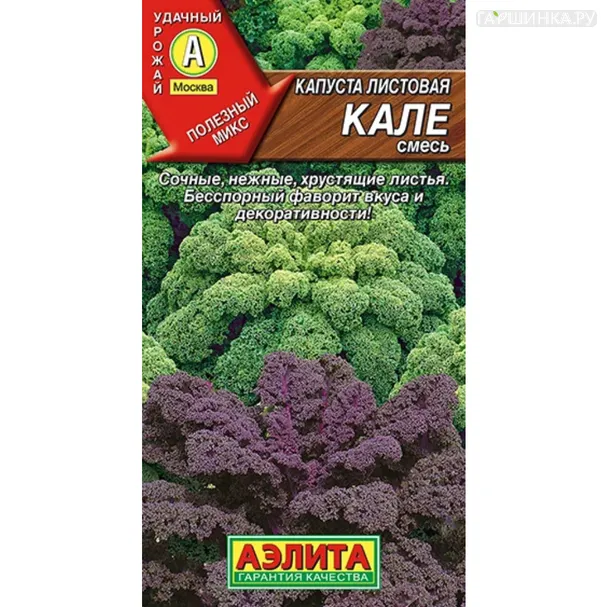 Листовая капуста (кале) ц/п  0,3 г, Семена Аэлита