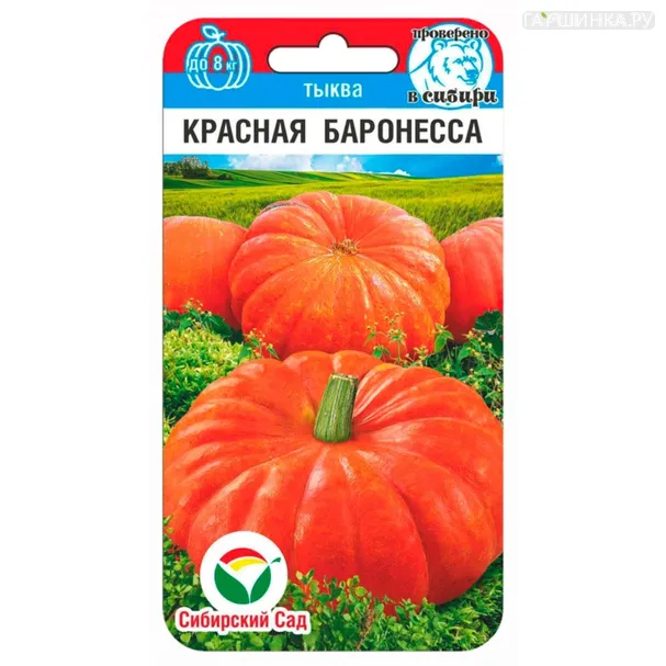 Тыква Красная баронесса 5 шт. Семена Сибирский Сад