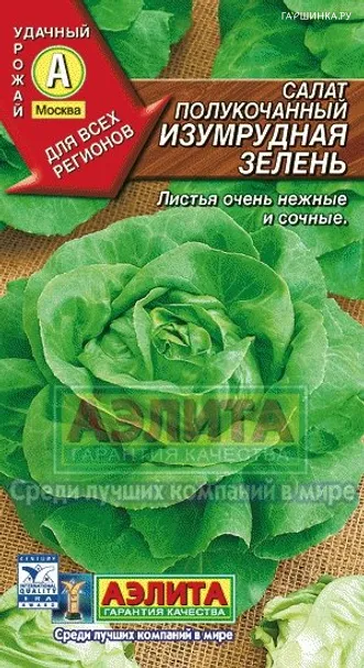 Салат полукочанный Изумрудная зелень, Лидер