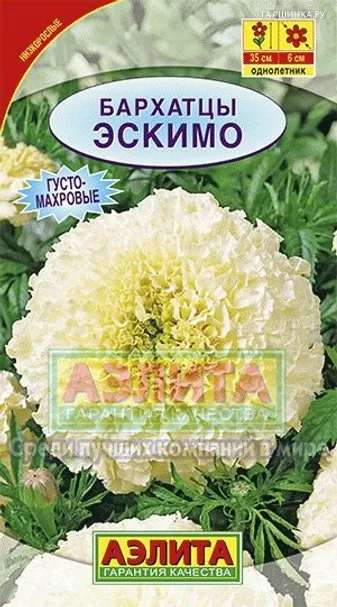 Бархатцы Эскимо прямостоячие (Плазмас), 10шт