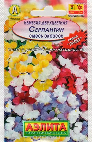 Немезия двухцветная Серпантин, смесь окрасок