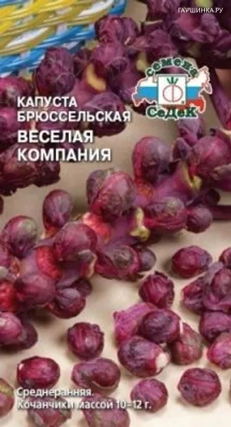 Брюссельская капуста Веселая компания красная