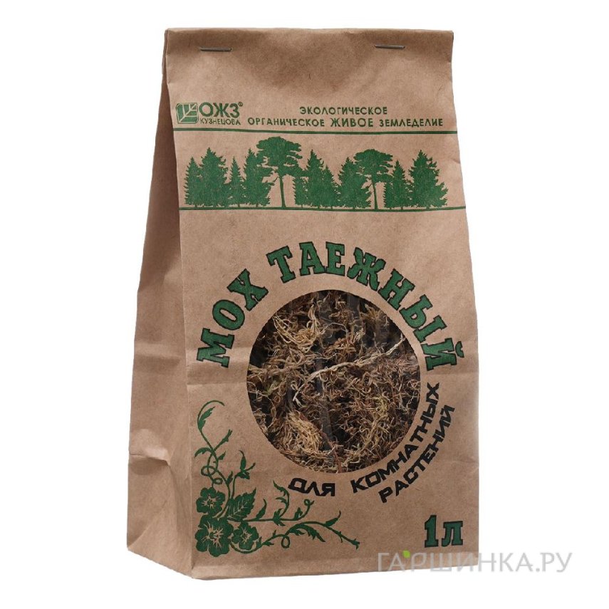 Мох таежный Сфагнум 1 л