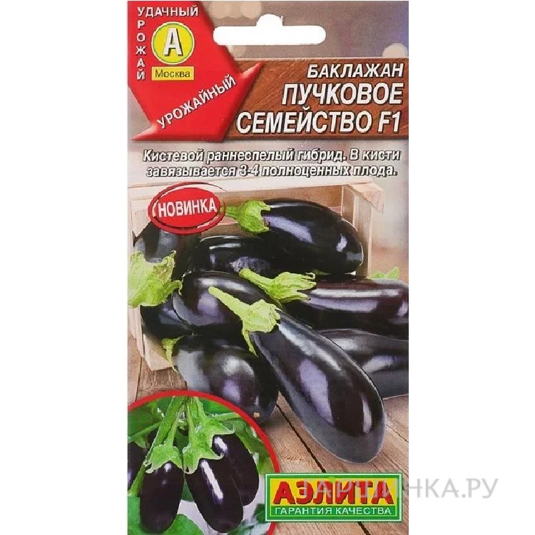 Баклажан Пучковое семейство F1 0,1 г ЦП, Семена Аэлита