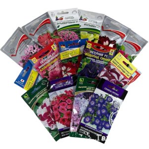 

Набор семян однолетних цветов Петуния (15 сортов)