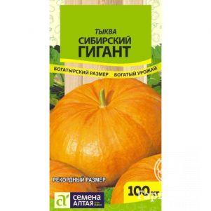 Тыква Сибирский Гигант ЦП 2 г, Семена Алтая