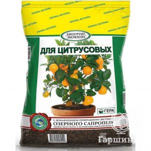

Биогрунт 5 л для цитрусовых с сапропелем