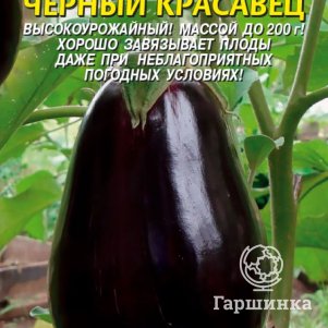 Баклажан Черный красавец 0,3 г, Плазменные семена