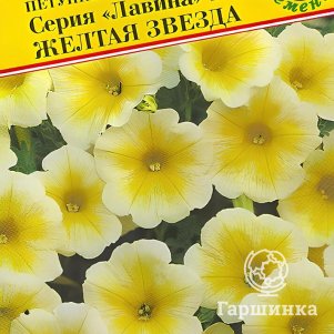

Петуния Жёлтая звезда F1 ампельная (серия Лавина) 5 др, Семена Престиж