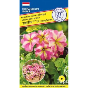 

Петуния Шейк Страуберри миллифлора 5 др, Семена Престиж