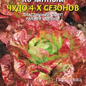 

Салат Чудо 4-х сезонов кочанный 0,5 г, Плазменные семена