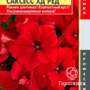 Петуния Ред крупноцветковая F1 (серия Success! HD) 10 шт, Плазменные семена