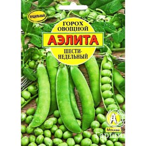 Горох Шестинедельный 25 г цп бф Семена Аэлита 47₽