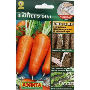 Морковь Шантенэ 2461 на ленте 8 м Семена Аэлита 46₽