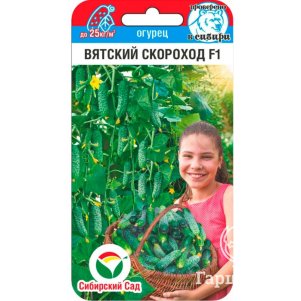 Огурец Вятский скороход цп 6шт Семена Сибирский сад 72₽