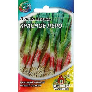 Лук на зелень Красное перо цп 05 г Семена Гавриш 20₽