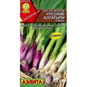 

Лук на зелень Русские богатыри смесь ц/п 1 г, Семена Аэлита