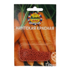 Морковь Драже Нантская красная 300 шт Семена Агрико 39₽