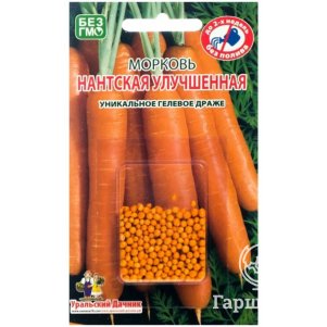 Морковь Драже Нантская Улучшенная цп Уральский дачник 250 шт Семена Марс 48₽
