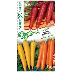 Морковь Карамель желтая Карамель красная серия Дуэт цп 08 г Семена Гавриш 58₽