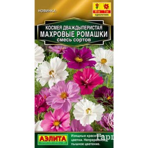 

Космея Махровые ромашки, смесь ц/п 0,3 г, Семена Аэлита