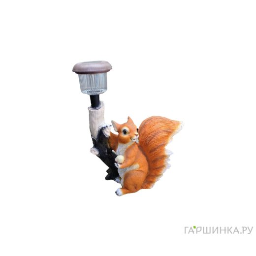 Белка с веткой-фонарем 30*19*34