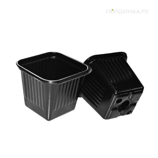 Горшок 7х7х6,5cм 10 шт технический пластик квадрат